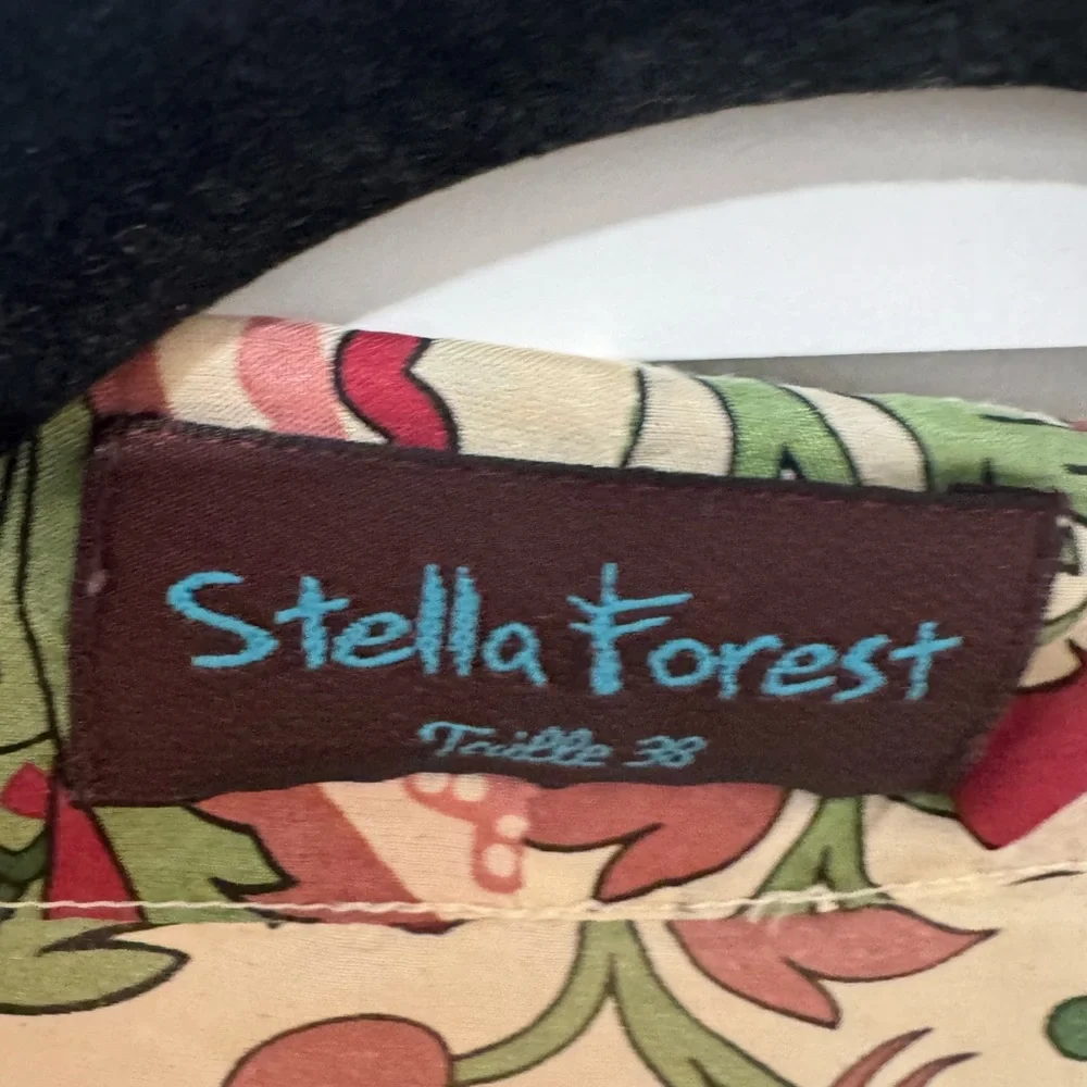 STELLA FOREST Vintage 100% Silk Floral Paisley Long Kimono Robe - Picture 5 of 5